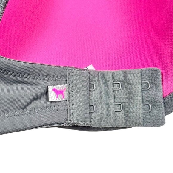 PINK Victoria’s Secret Demi Bra Sz.34 DD Light Gray Underwire T-Shirt Bra - Picture 8 of 10